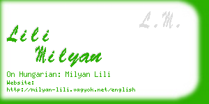 lili milyan business card